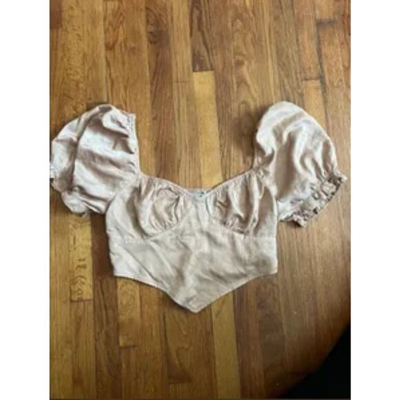 Sophie Rue Tops - Sophie Rue Puff Sleeve‎ Satin Princess Corset Medium